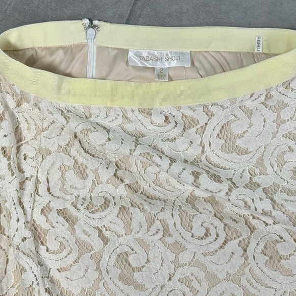 Tadashi Shoji Ivory Lace Maxi Skirt - Picture 4 of 9